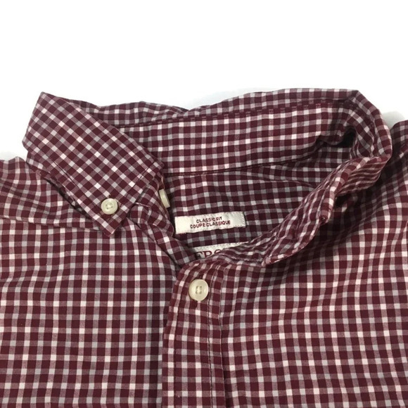 BF243 Merona Brand Plaid Preppy Button Shirt M - Picture 3 of 4